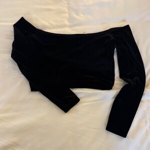 American Apparel Black Velvet Top